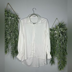 FashionNova White Dress shirt  size L